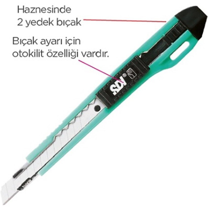 SDI Maket Bıçağı DAR-0406 Metal Ağızlı