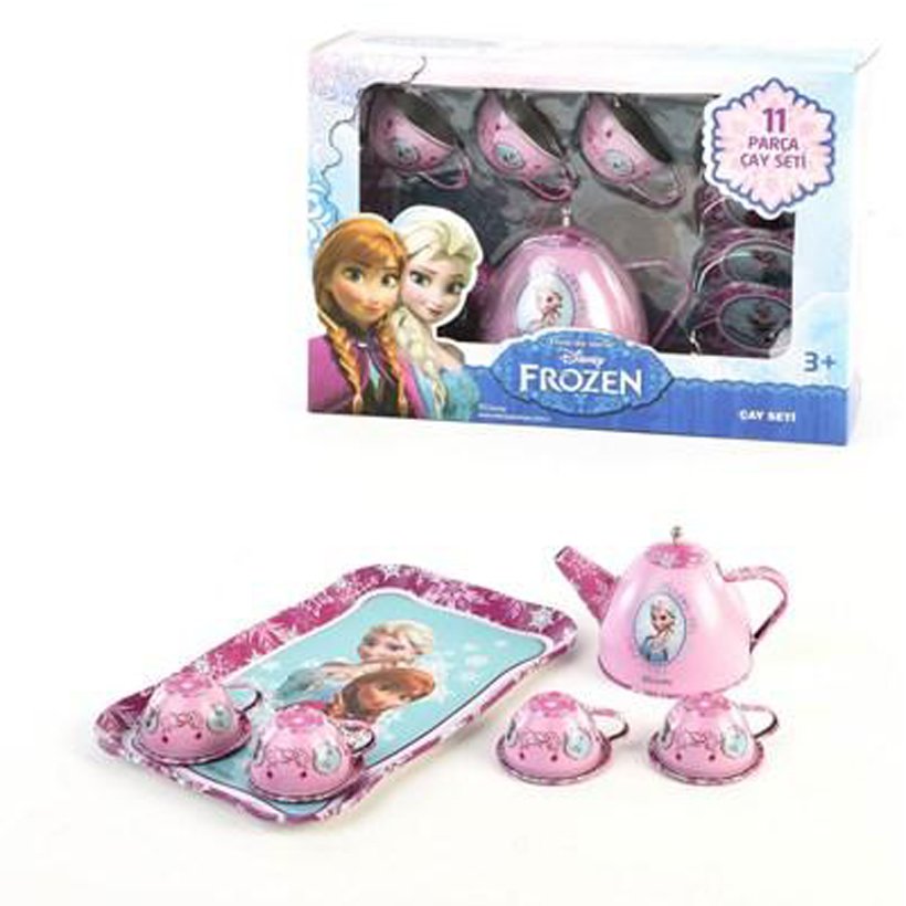 Metal Çay Seti 11 Parça Oyuncak Çelik Frozen