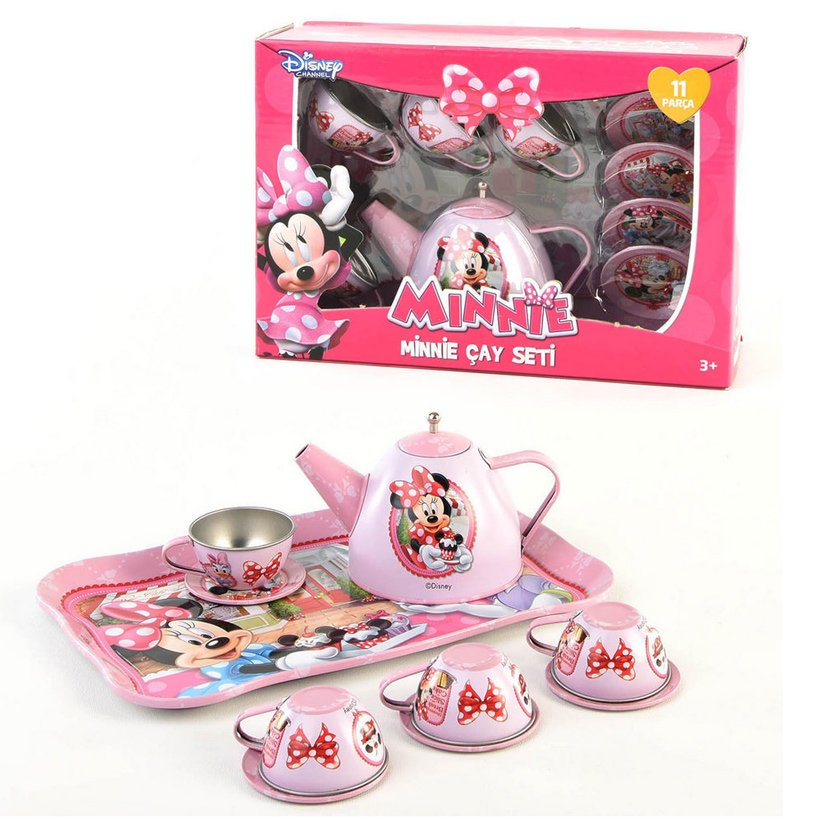 Metal Çay Seti 11 Parça Oyuncak Çelik Minnie