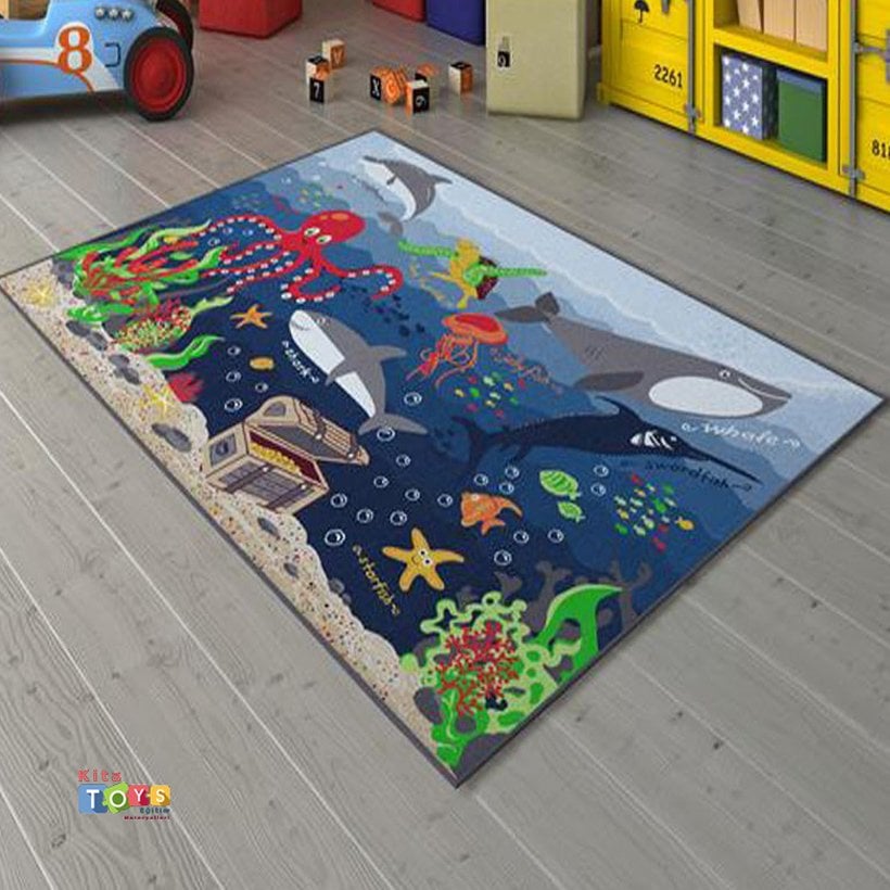Deep Water 133x190 Mavi (Anaokulu Oyun Halısı)