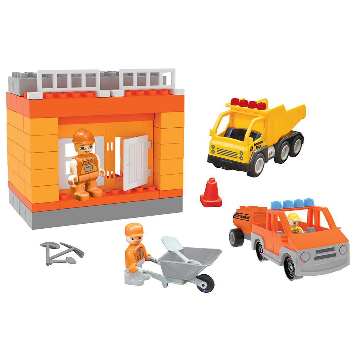 Double Blocks İnşaat Seti 52 parça (Lego İnşaat Araçları) 03 612