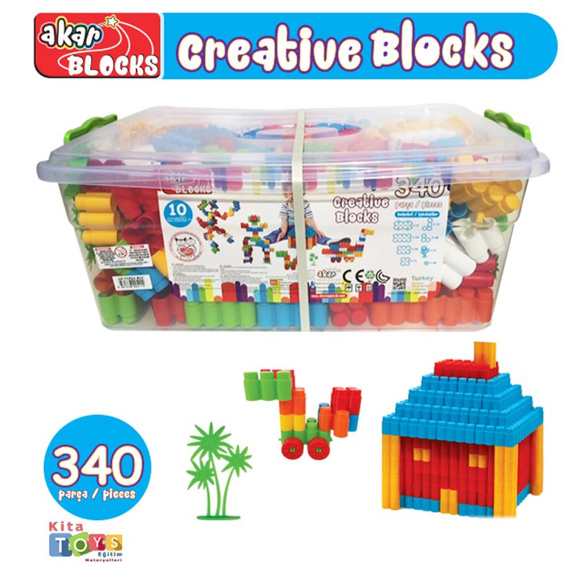 Creative Blocks 340 Parça-Plastik Kutu 05-114