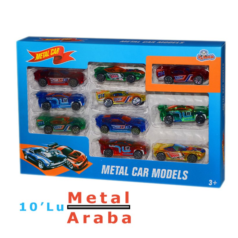 10'Lu Metal Araba Seti Kutulu 1166