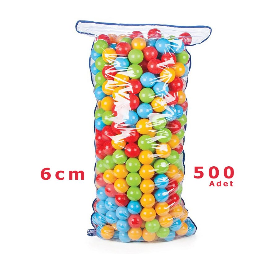 6 cm Oyun Havuzu Topları 500 Tane Renkli