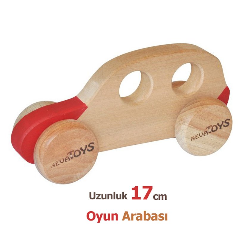 Ahşap Oyun Arabası Kreş-Anaokulu Oyuncak