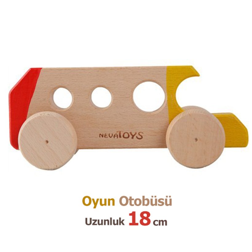 Oyun Otobüsü Neva Toys Ahşap Kreş Oyuncak