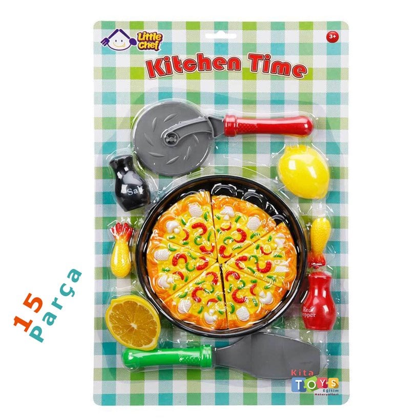 Oyuncak Pizza Set-Anaokulu Yemek Seti