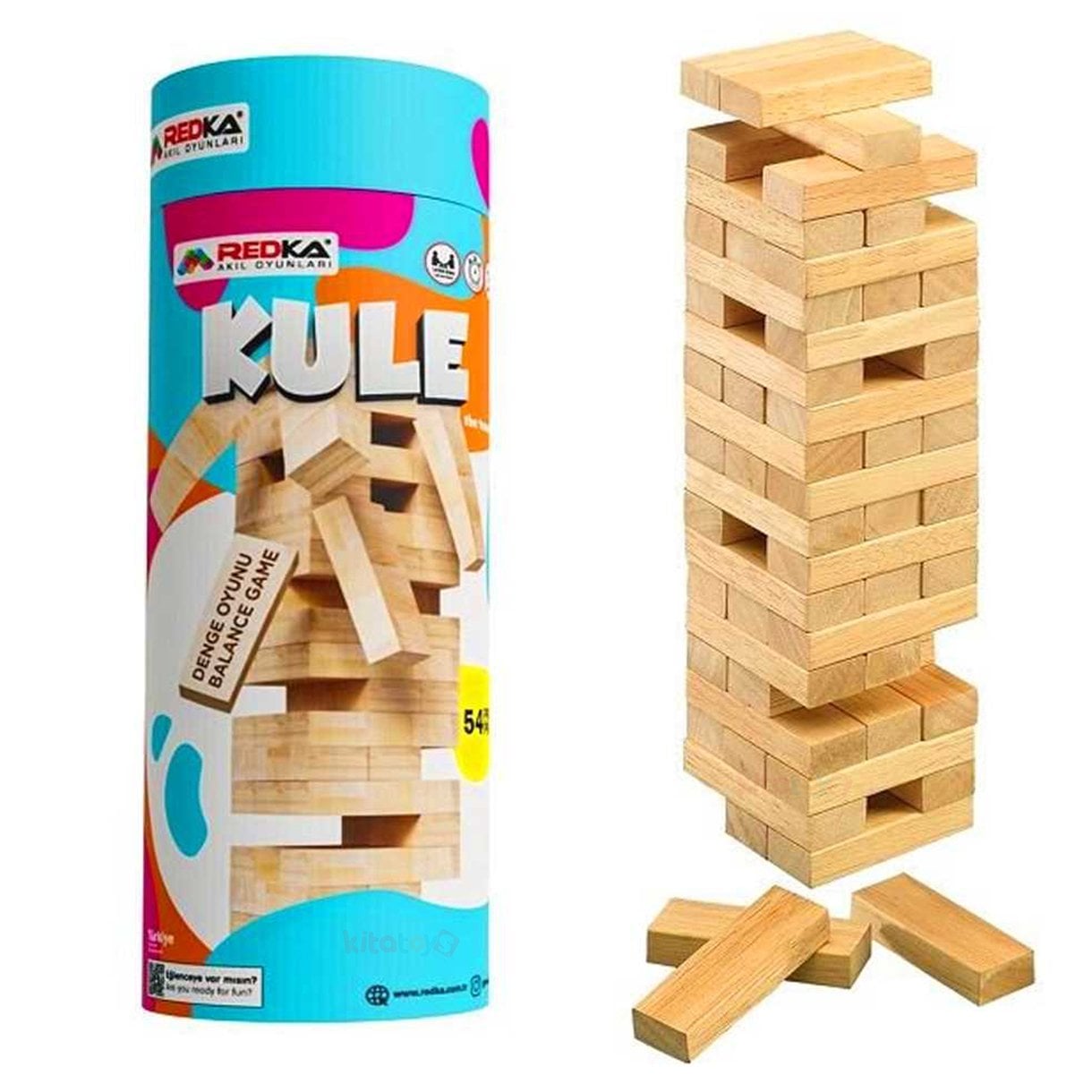 Denge Oyunu Jenga 54 Parça Ahşap Bloklar 5315 Rulo