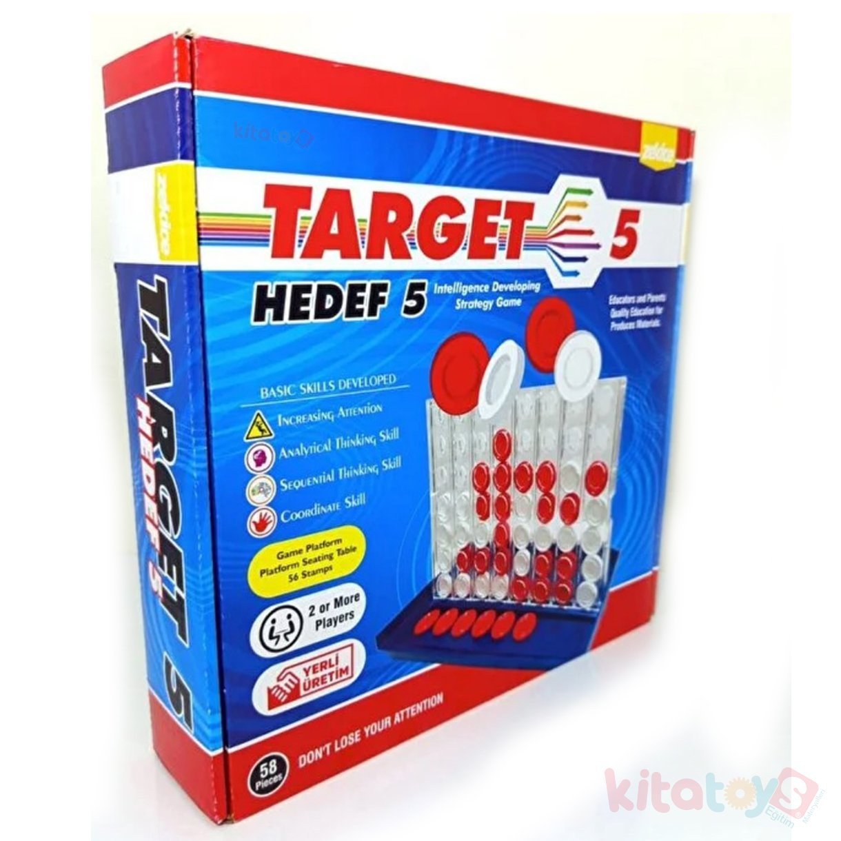 Hedef 5 Oyunu (Anaokulu İlkokul Zeka ve Strateji Masa Kutu Oyunları) 