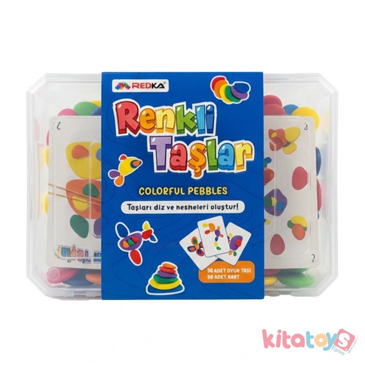 Renkli Çakıl Taşları (Eğlenceli Gökkuşağı Plastik Oyuncak) 58979