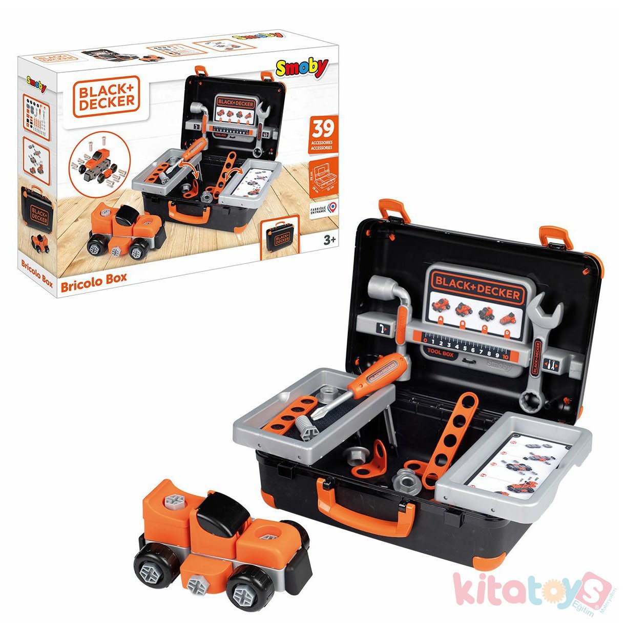 Black+Decker Tamir Çantası Seti (Oyuncak Alet Takımı) Bricolo Box 7600360904