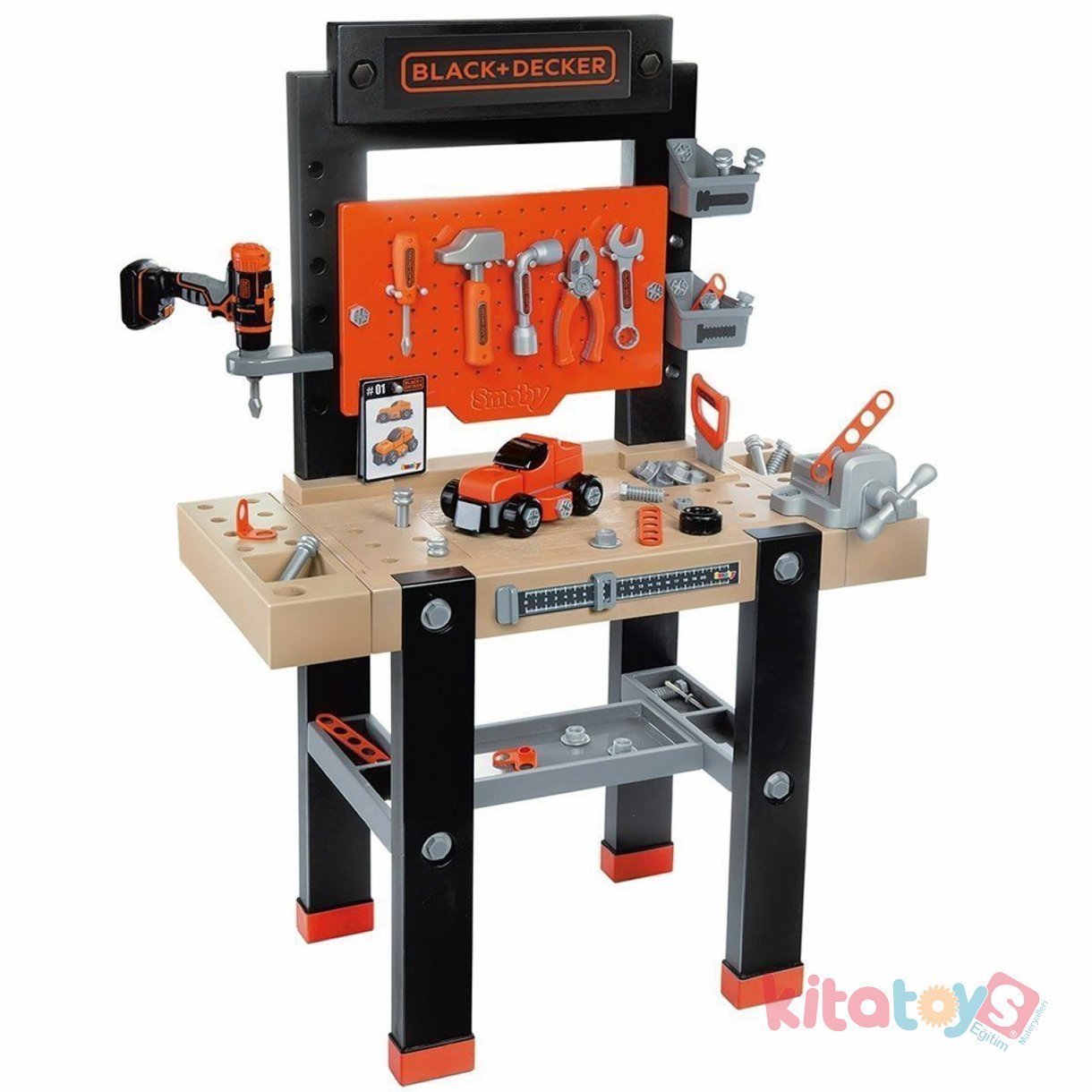 Black+Decker Tamir Seti Smoby (Oyuncak Bricolo Center Workbench Takımı) 7600360727