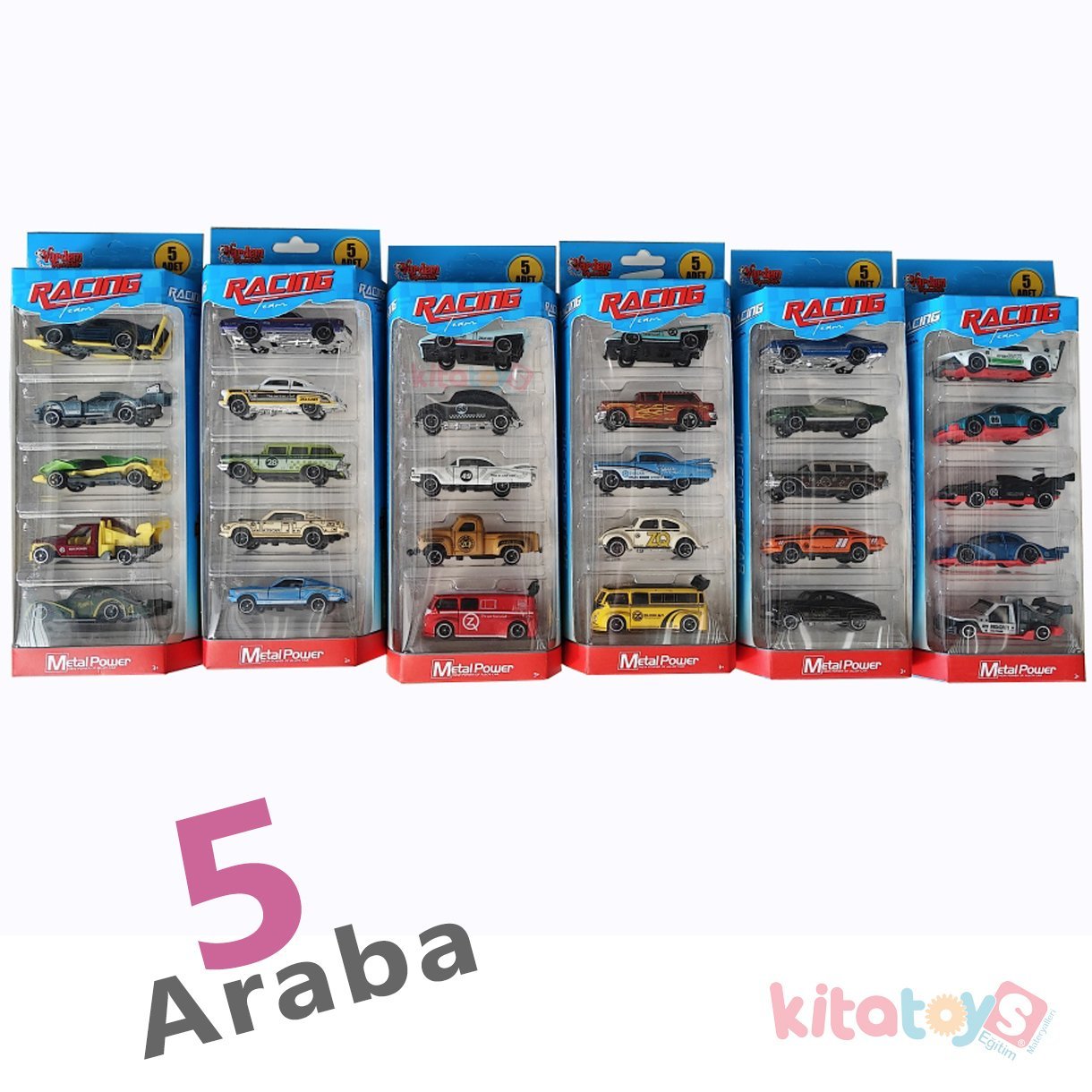 Metal Arabalar Seti 5'Li 1:64 (Şehir Araçları) Kutulu 11315