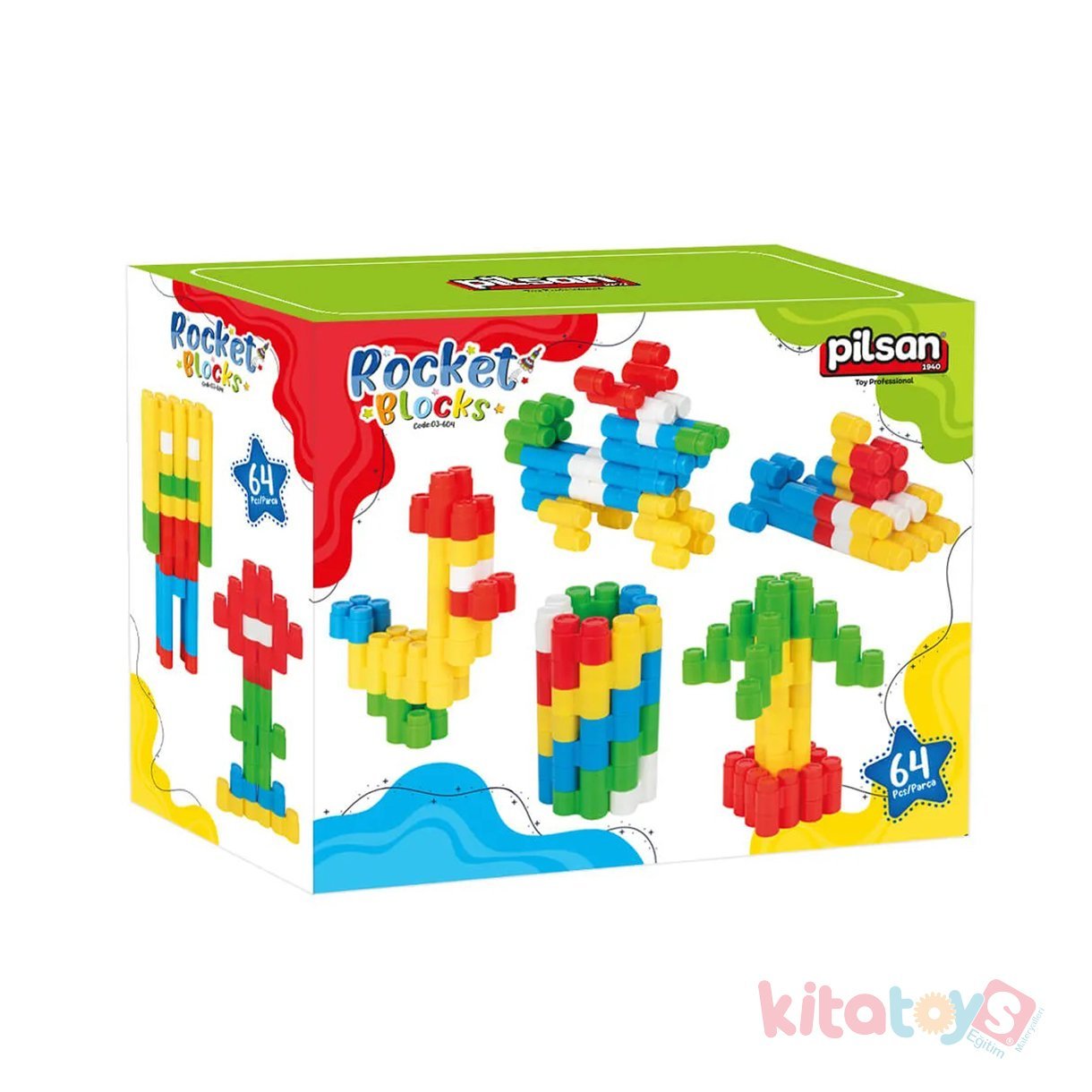 Roket Bloklar 64 Parça (Rocket  Lego Yapı Oyuncakları)