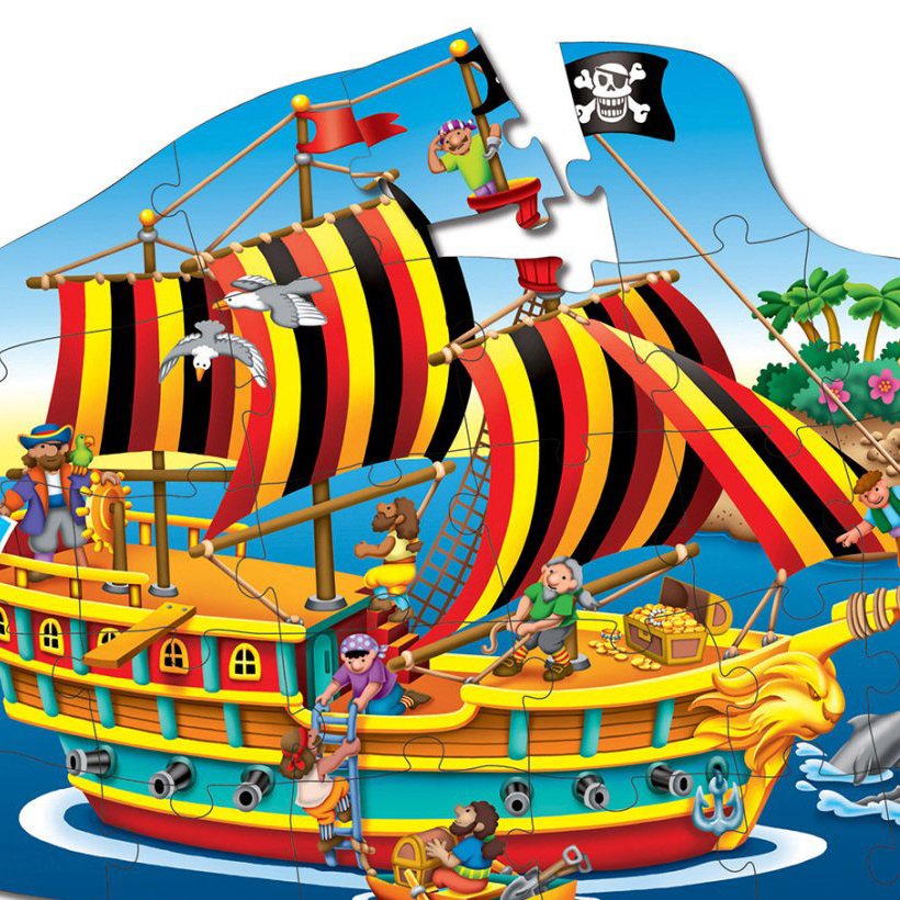 Korsan Gemisi (DEV BOY) Puzzle Anaokulu Oyuncak