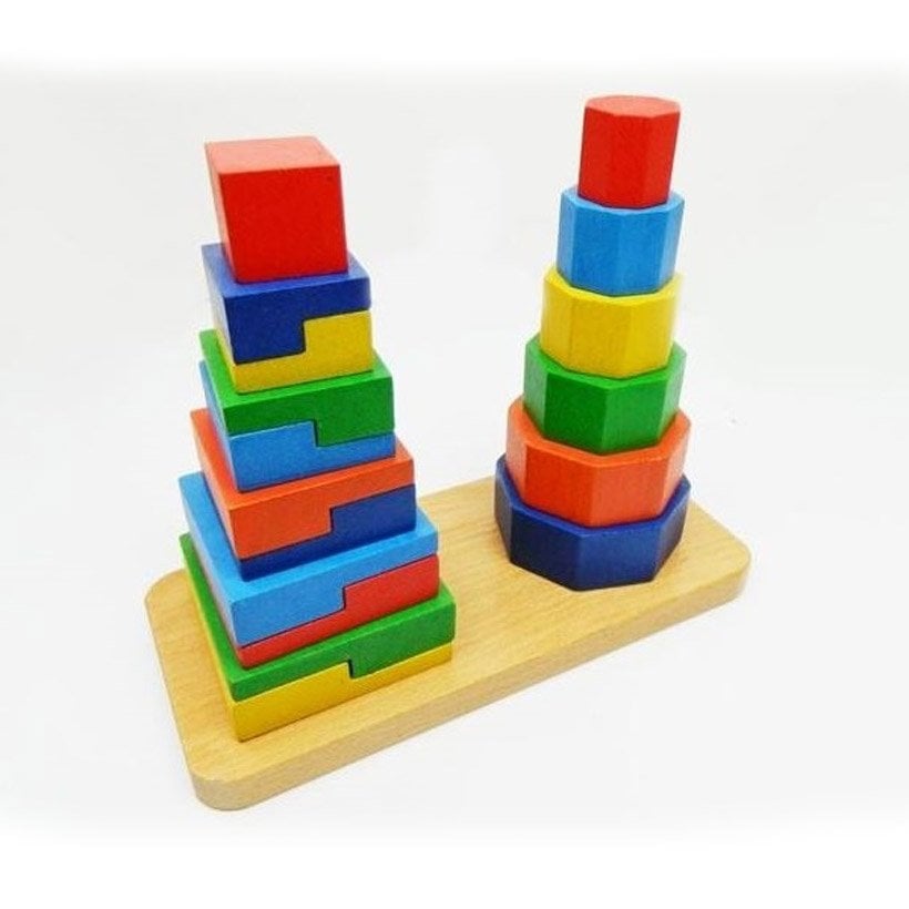 İkili Çeşitkenar Kuleler Eğitici Oyuncaklar Anaokulu