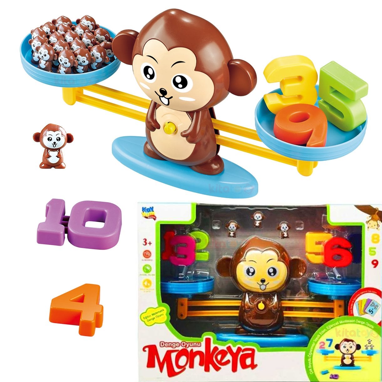 Denge Oyunu Terazisi Monkeya (Matematik Öğreniyorum Tartı-Rakamlar) 2321