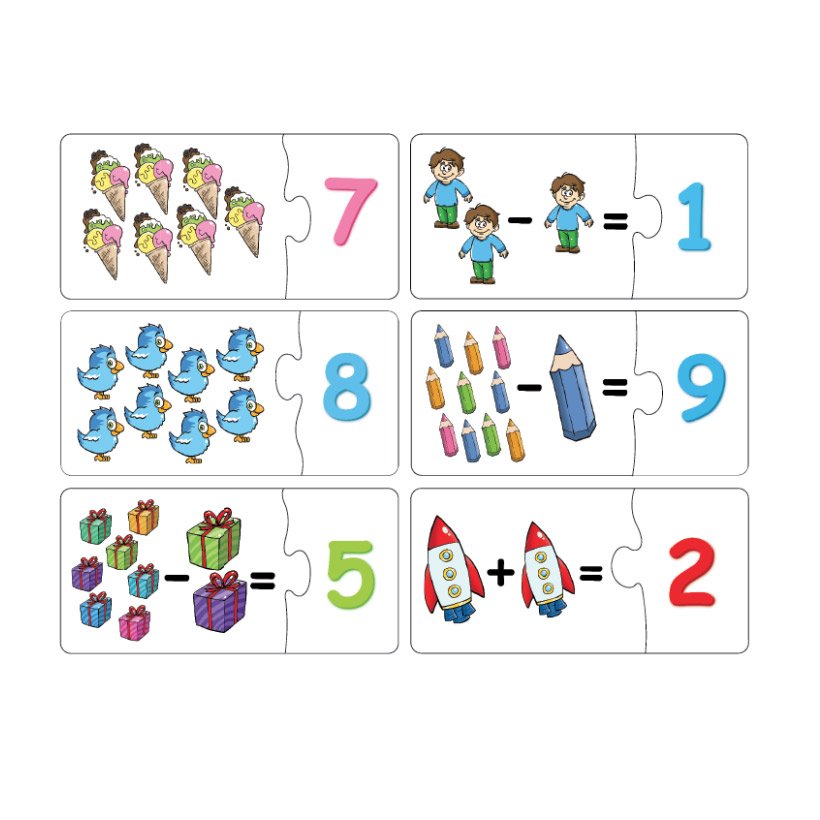 Anaokulu Zeka Geliştirici Kartlar Eşleştir Matematik