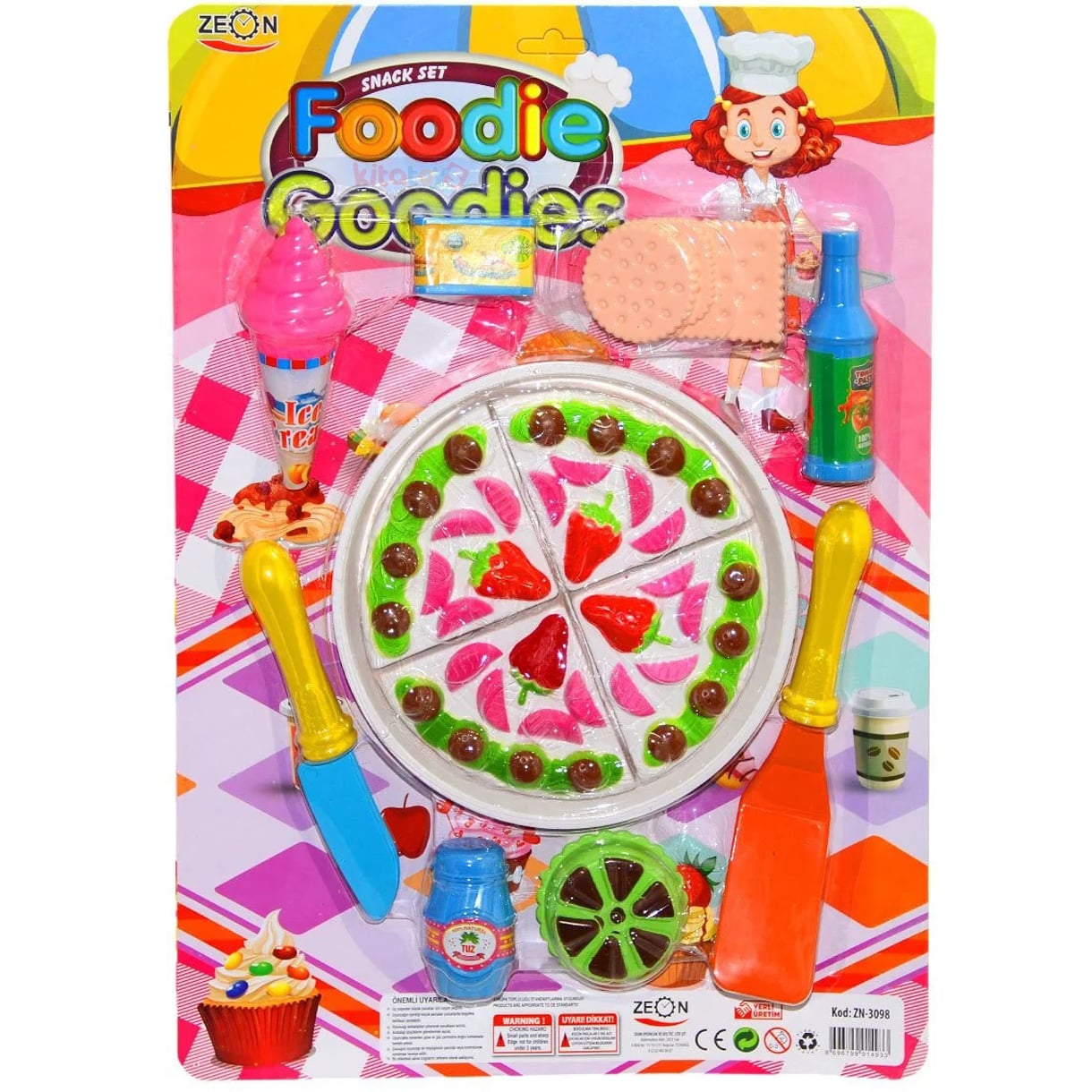 Pasta Oyun Seti 15 Parça (Oyuncak Yemek-Yiyecek) 3098