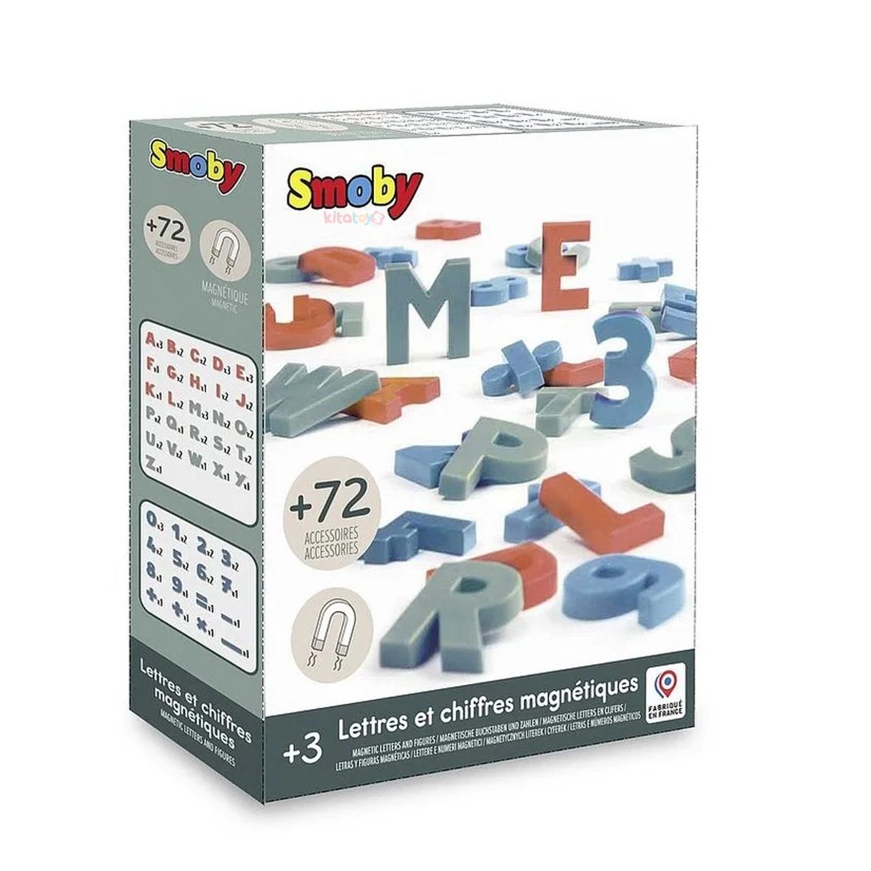 Manyetikli Harfler & Sayılar 72 Parça Smoby (Mıknatıslı Alfabe Rakamlar)
