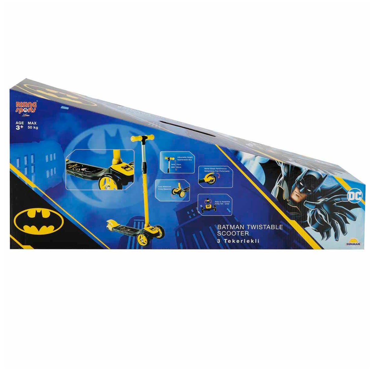 3 Tekerlekli Twistable Scooter Batman (Çocuk Skuter Tekerli) Rising Sports
