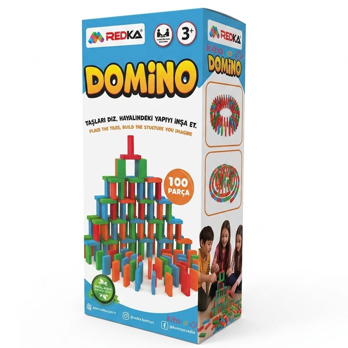 Ahşap Domino 100 Parça (Beceri Oyuncakları) RD5896 Redka Bloklar