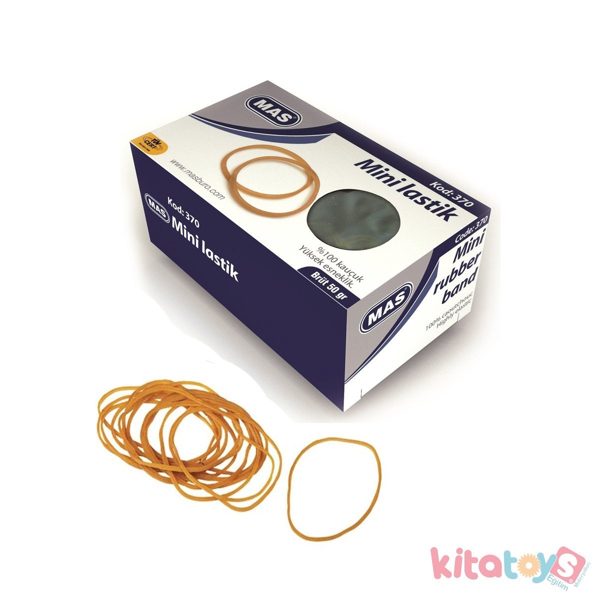 Ambalaj Lastiği 50 gr MİNİ Çap 3 cm (Güçlü, Sağlam, Kauçuk Paket Lastik) 370