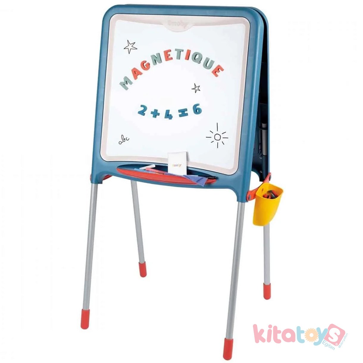Çift Taraflı Manyetik Metal Ayaklı Yazı Tahtası Smoby 7600410308