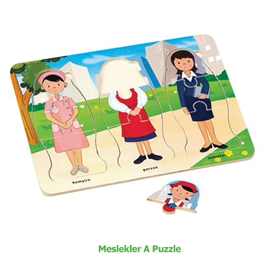 Meslekler A Puzzle (Anaokulu Kreş Anasınıfı Eğitici Oyuncaklar)