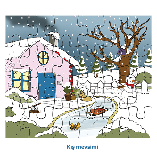 Mevsimler Puzzle Kış Mevsimi