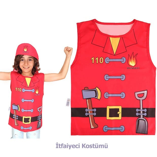 Anaokulu Kukla Köşesi İtfaiyeci Kostümü