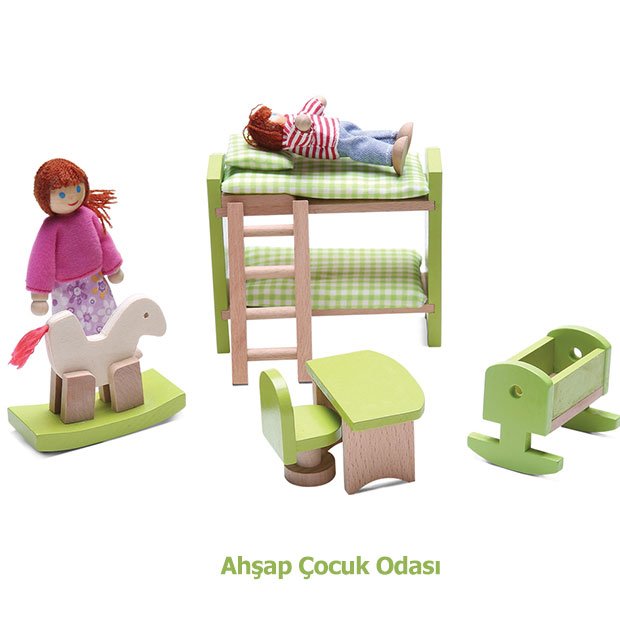 Ahşap Çocuk Odası Oyuncakları Evcilik Köşesi