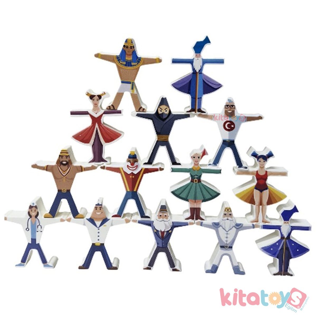 Acrobat Denge Oyunu 15 Adet Adam (Plastik İnsan Bloklar) 3035