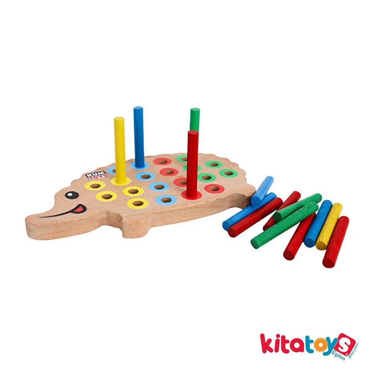 Ahşap Kirpi BulTak (Bul Tak Eğitici Kreş Oyuncakları) 5655 Tak Çıkar
