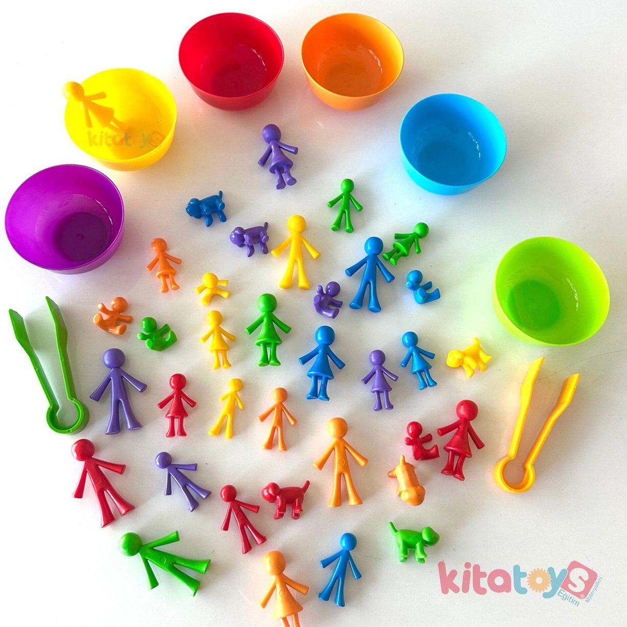 Aile Aktarma Seti 44 Parça (Kase Cımbız Maşa) Montessori 4202