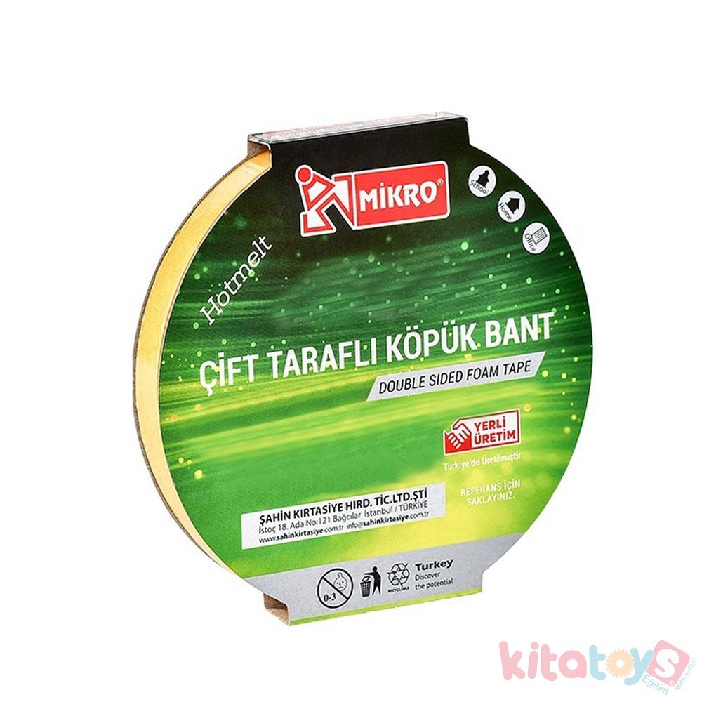Çift Taraflı Köpük Bant 12 mm X 5 Metre (Mikro Bnt-200)