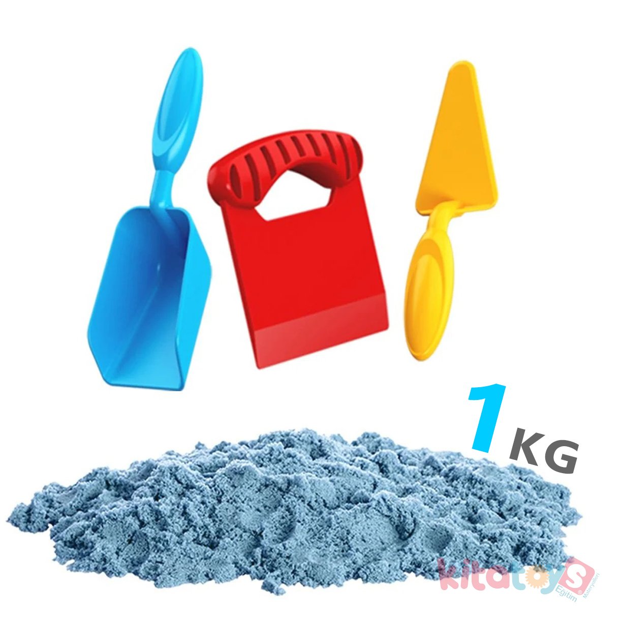 Kinetic Oyun Kumu MAVİ 1 KG Aksesuarlı (Fentoys) 03691 Kinetik Kum