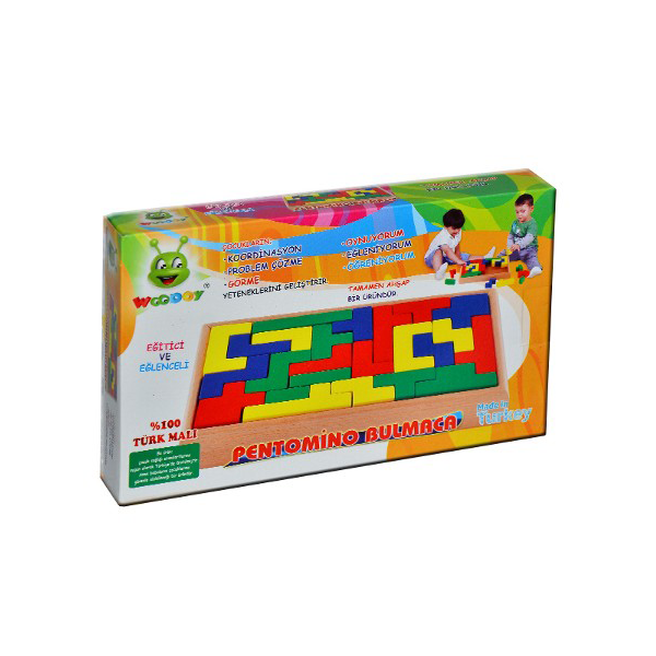 Ahşap Puzzle Pentomino Eğitici Bulmaca