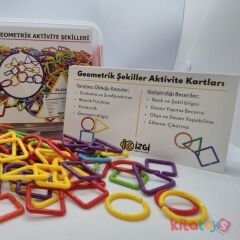 Geometrik Şekil Bağlantıları Aktivite Seti 360 Parça (Zincir Halkaları Birleştirme)