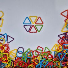 Geometrik Şekil Bağlantıları Aktivite Seti 360 Parça (Zincir Halkaları Birleştirme)