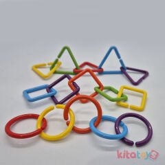 Geometrik Şekil Bağlantıları Aktivite Seti 360 Parça (Zincir Halkaları Birleştirme)