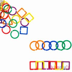 Geometrik Şekil Bağlantıları Aktivite Seti 360 Parça (Zincir Halkaları Birleştirme)