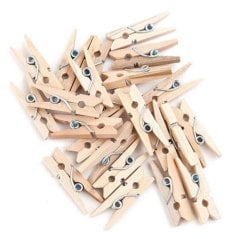 45 mm Ahşap Mandal 50'Li (El İşi Sanat Etkinliği Malzemesi)