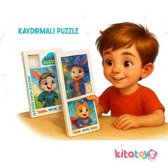 Kaydırmalı Puzzle Oyunu 3x3 BÜYÜK Boy (Sürüklemeli) Slide Yapboz