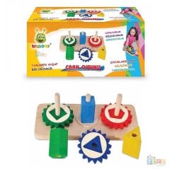 Ahşap Çark Oyunu Eğitici Oyuncak 076