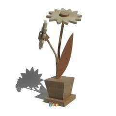 Ahşap Çiçek Boyama Objesi (Anaokulu, İlkokulu)