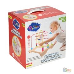 Koordinasyon Oyunu 23 cm Ahşap Boncuklu Helezon 3 lü