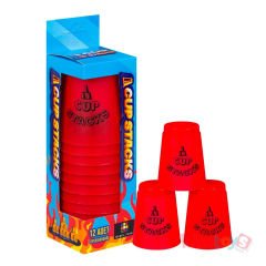 Orijinal Cup Stacks 12'Li Bardak (Hızlı Bardaklar Oyunu) Ritim Bardağı Kırmızı