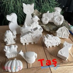 Taş Boyama 12 Adet Ali Baba ÇİFTLİK Seti (Sağlam Taş Tozu Hayvanlar Objesi)