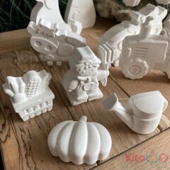 Taş Boyama 12 Adet Ali Baba ÇİFTLİK Seti (Sağlam Taş Tozu Hayvanlar Objesi)